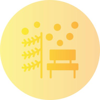 Bir sandalye simgesinin vektör illüstrasyonu