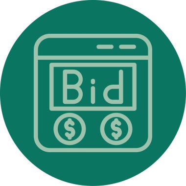 Açık artırma simge vektör çizim