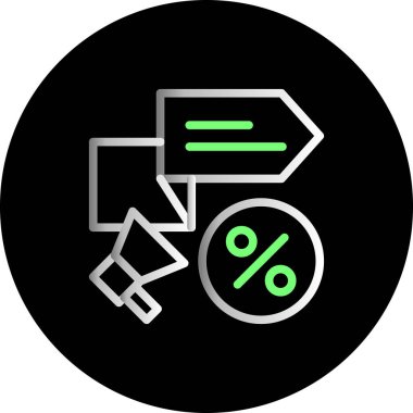 indirimli simge, modern vektör basit tasarım