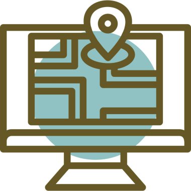 Modern dizüstü bilgisayar simgesinin vektör illüstrasyonu