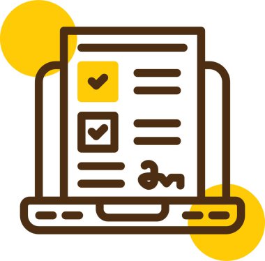 kontrol listesi simgesi, basit vektör illüstrasyonu