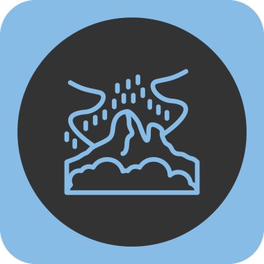 dağ yürüyüşü simgesi, vektör illüstrasyonu