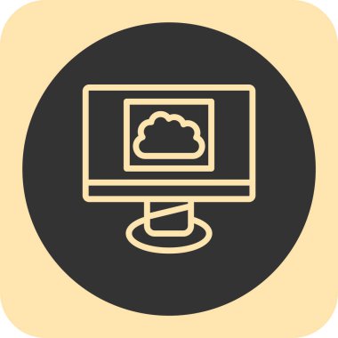 bulut bilgi işlem izole simgesi