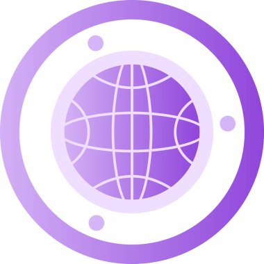 Web ve ticari ağ için vektör gezegen simgesi