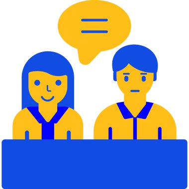 Konuşma balonları insanlarla. Vektör çizim