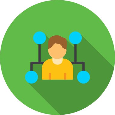 İş adamları düz simge, vektör, illüstrasyon