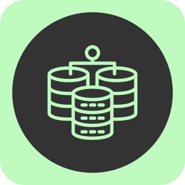 veritabanı sunucu simgesi. vektör simgesi