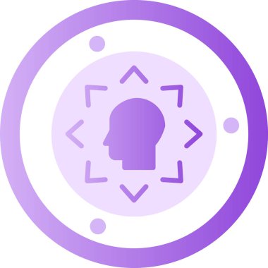 Beyin simgesi, vektör illüstrasyonu