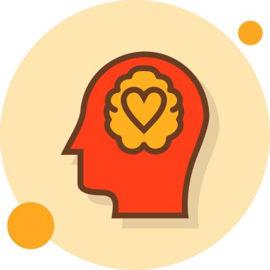 Beyin. Web simgesi basit illüstrasyon