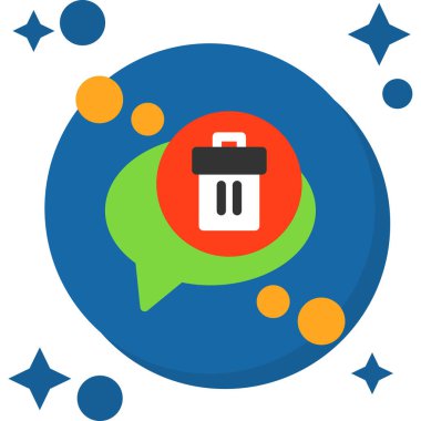 konuşma baloncukları torba simgesi, vektör illüstrasyonu