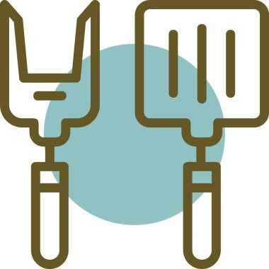 Yemek. Web simgesi basit illüstrasyon