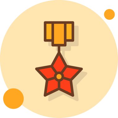 Madalya. Web simgesi basit illüstrasyon