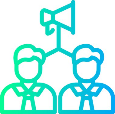 Takım lideri simgesi, vektör illüstrasyonu