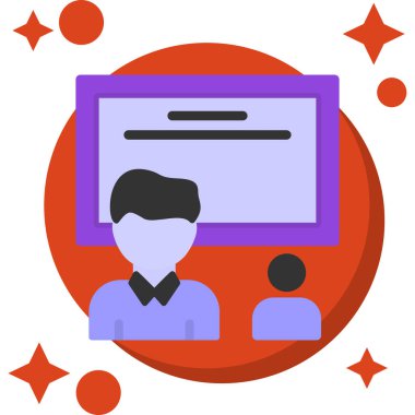 video. Web simgesi basit illüstrasyon