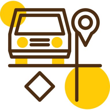 Harita. Web simgesi basit illüstrasyon