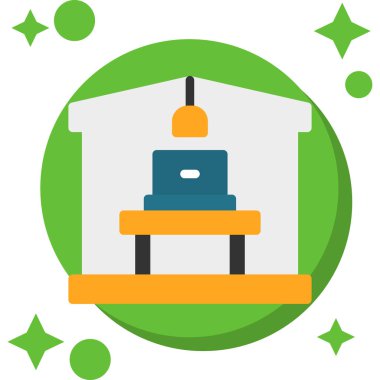 Alışveriş web simgesi, basit vektör illüstrasyonu