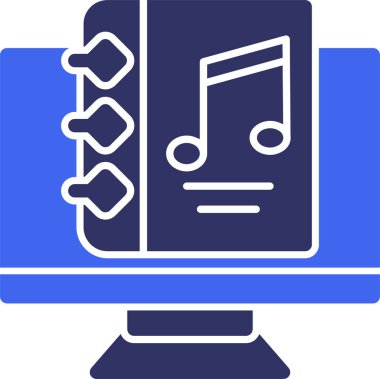 Müzik notası. Web simgesi basit illüstrasyon