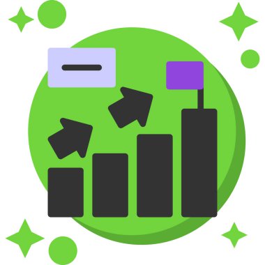 iş grafiği çizelgesi simgesi doldurulmuş ana hatlar biçiminde