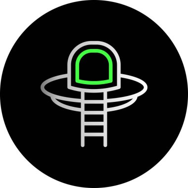 Uzaylı. Web simgesi basit illüstrasyon