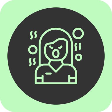 Maskeli bir kadının vektör çizimi