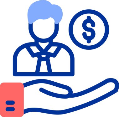 Dolar. Web simgesi basit illüstrasyon