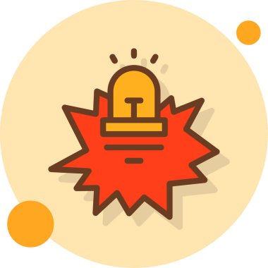 Düz biçimli ampul ışığı fikir simgesi