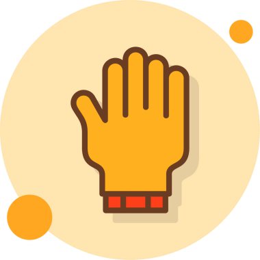 Eldiven. Web simgesi basit illüstrasyon