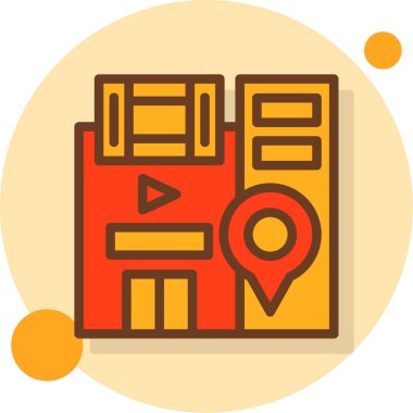 konum haritası vektör illüstrasyonu