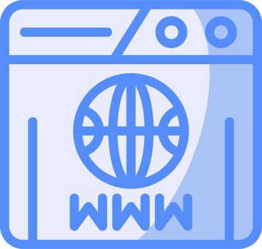 Tarayıcı. Web simgesi basit illüstrasyon