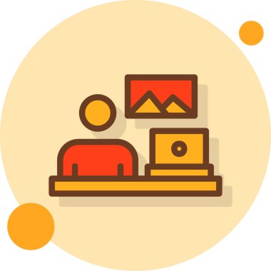 iş toplantısı ikonu doldurulmuş özet biçimi