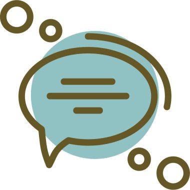 Konuş. Web simgesi basit illüstrasyon