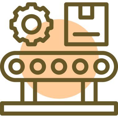 Fabrika simgesi vektör illüstrasyonu