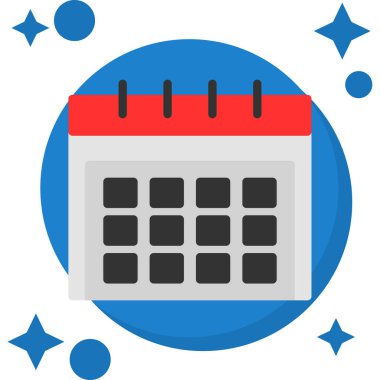 Takvim simgesi vektör illüstrasyonu