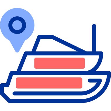 Harita. Web simgesi basit illüstrasyon