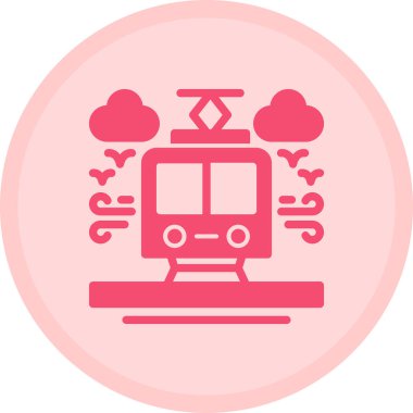 tren. Web simgesi basit illüstrasyon