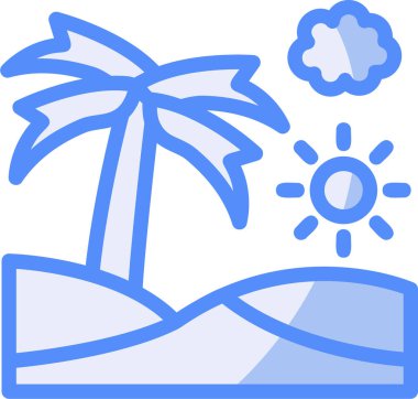 Palmiye tatili simgesi yaz kategorisinde
