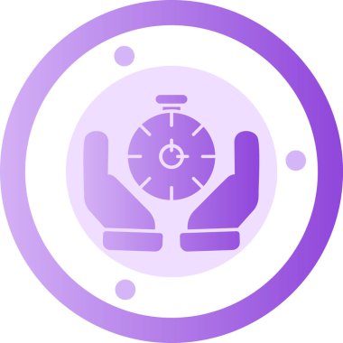 Saat. Web simgesi basit illüstrasyon