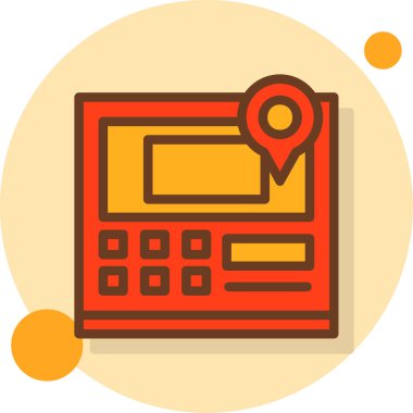 Harita navigasyon vektör simgesi