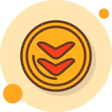 Para simgesinin vektör illüstrasyonu