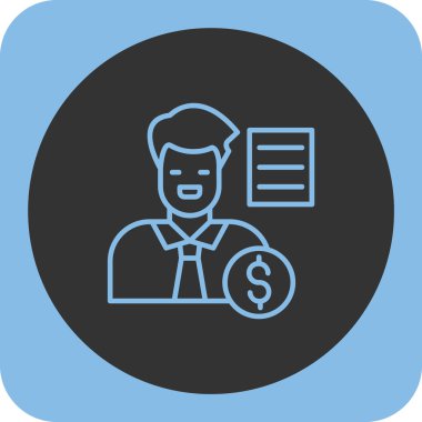 Dolar. Web simgesi basit illüstrasyon