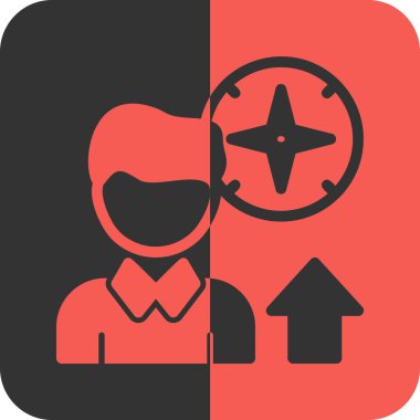 Tek bir kullanıcı simgesinin vektör illüstrasyonu.