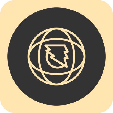 Dünya simgesinin vektör illüstrasyonu