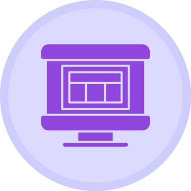 Web tarayıcısı. Web simgesi basit illüstrasyon