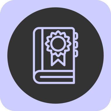 Rozet vektör simgesi. biçim iki renkli düz sembol, pembe ve gri renkler, yuvarlak açılar, gümüş arkaplan.