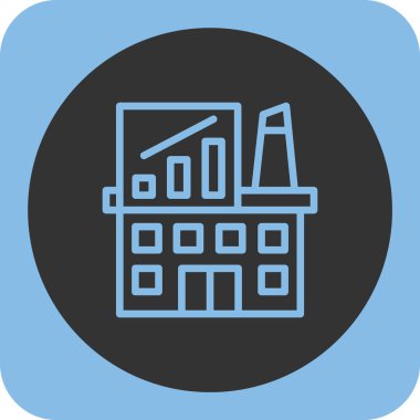 Bina. Web simgesi basit illüstrasyon