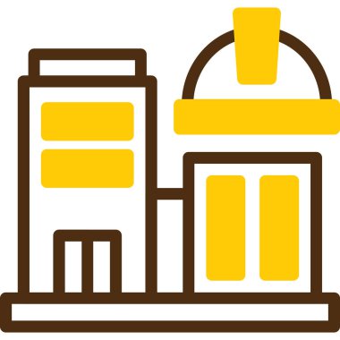 Bina. Web simgesi basit illüstrasyon