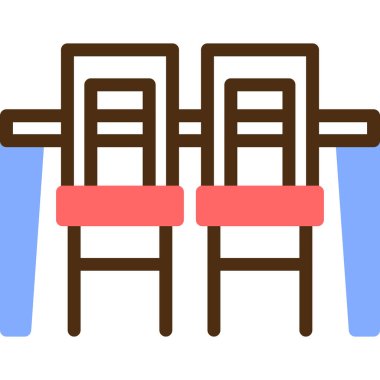 Sandalye. Web simgesi basit illüstrasyon