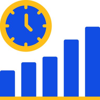 iş yönetimi zaman simgesi doldurulmuş - özet biçimi