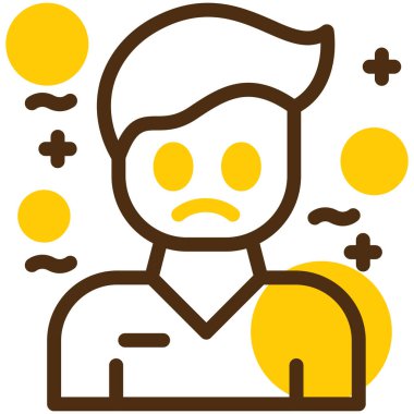 Depresyon hüzünlü ikon - taslak biçimi