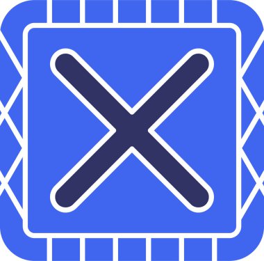 Mavi bir haç simgesinin vektör illüstrasyonu